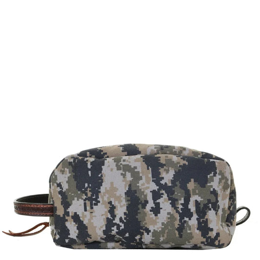 Camo Canvas Shaving Bag