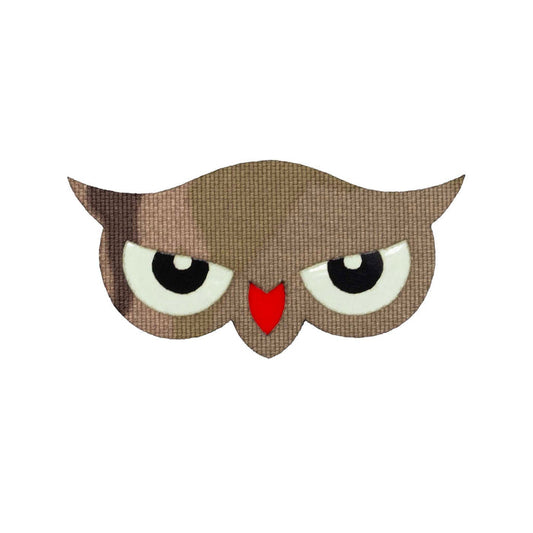 "Camo Owl" Glow - In - The - Dark Embroidered Velcro Patch - Brotherhood Cornhole