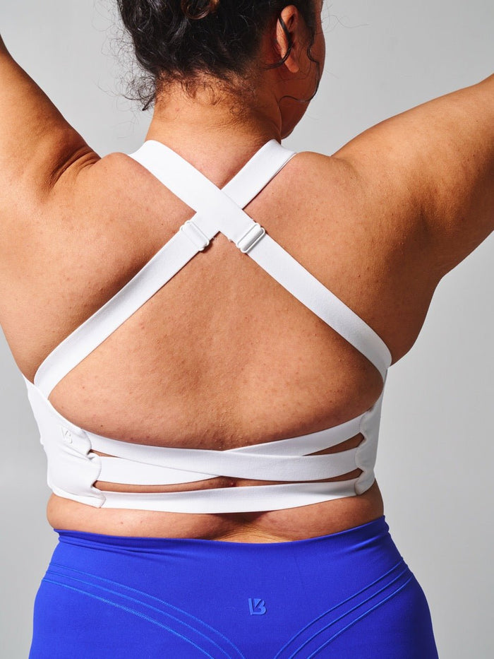 Candy Wrap Sports Bra - White