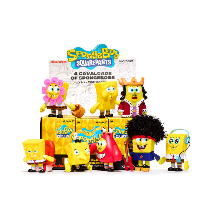 Mini vinyl figure of Disco SpongeBob SquarePants from the Cavalcade of SpongeBob SquarePants collection, 3-inch size, colorful design.
