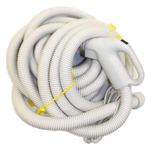 Central Vac Hose, 35' x 1 1/4" Gas Pump Crushproof 8' Cord (Gray) #SZ130114035BCUI