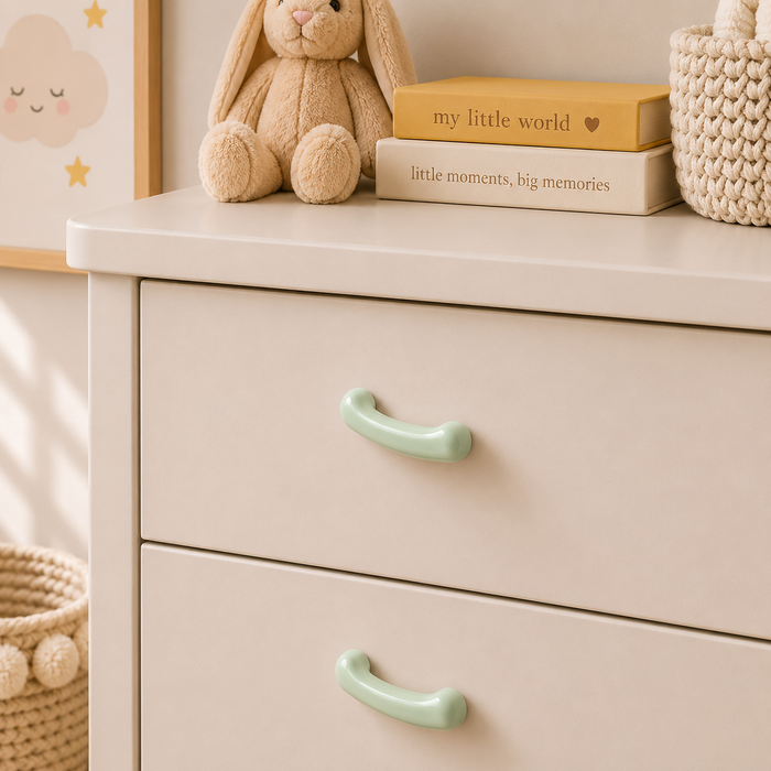 Ceramic Cartoon Simple Children S Room Wardrobe Door Handle