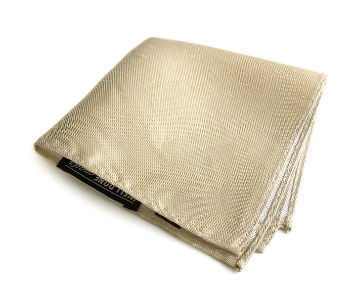 pale gold silk & linen blend