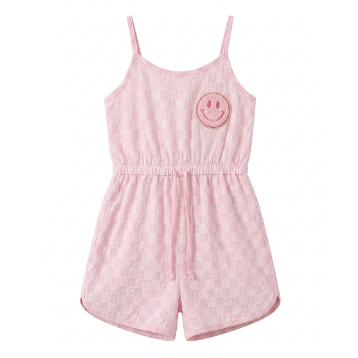 Checkered Emoji Romper