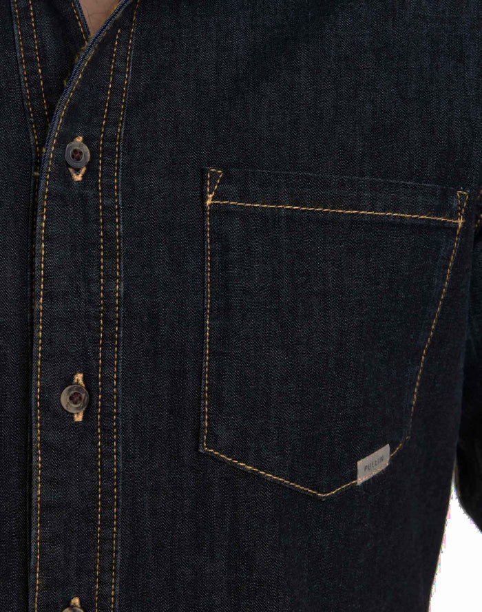 chemise darkblue PULLIN en cotton