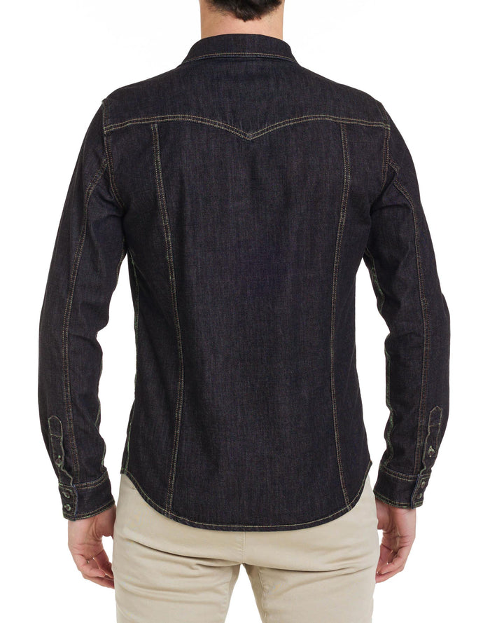 chemise darkblue PULLIN en cotton