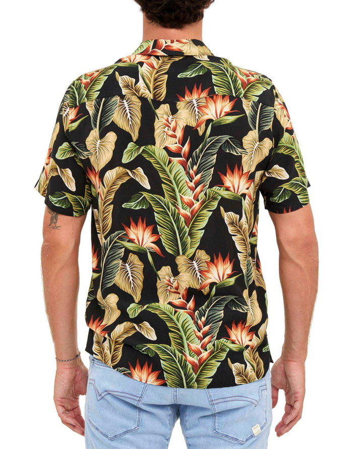 chemise hawaïenne darkfloral PULLIN en viscose
