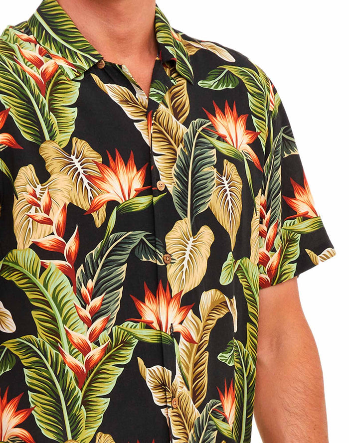 chemise hawaïenne darkfloral PULLIN en viscose