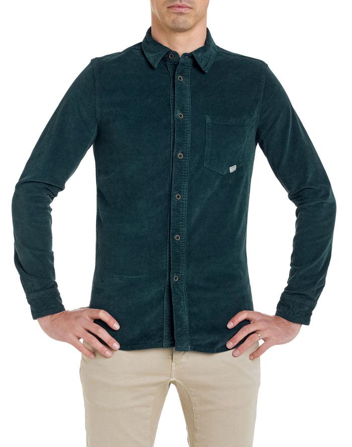 chemise velours darkforest PULLIN en cotton
