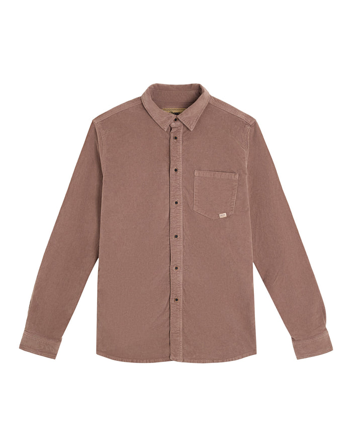 chemise velours mauve PULLIN en coton