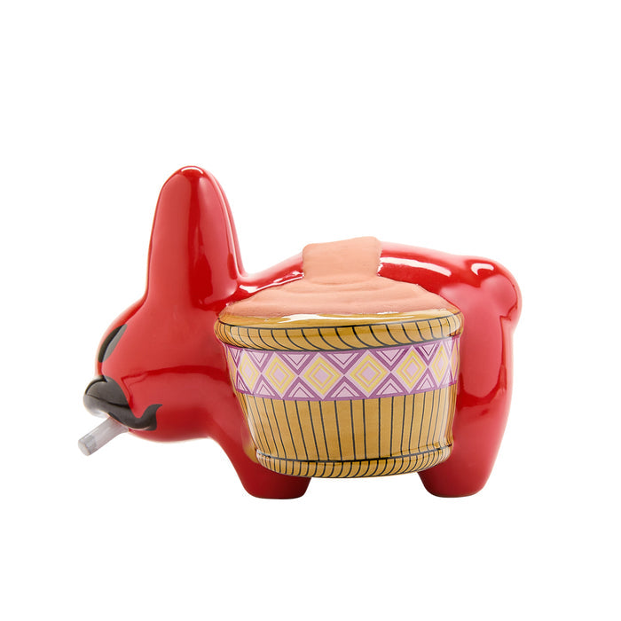 Chia Pet Labbit Smorkin’ Red Edition by Frank Kozik, 5-inch limited-edition chia growing figurine with a red design.