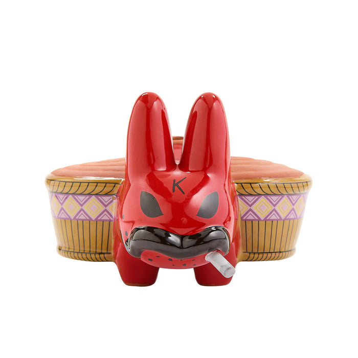Chia Pet Labbit Smorkin’ Red Edition by Frank Kozik, 5-inch limited edition chia planter with red design and playful labbit character
