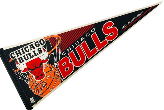 CHICAGO BULLS VINTAGE 1990'S PENNANT - DEADSTOCK