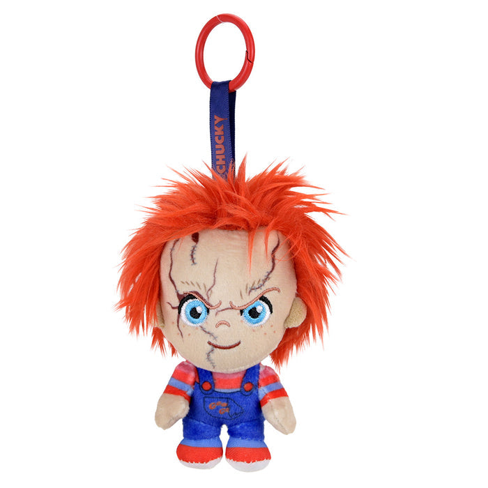 Evil Chucky plush charm from the Chucky brand, featuring a detailed plush design of the sinister doll character.