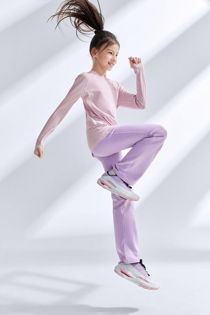 Cloudie Essential Bootcut Leggings **Grape Gray Purple**