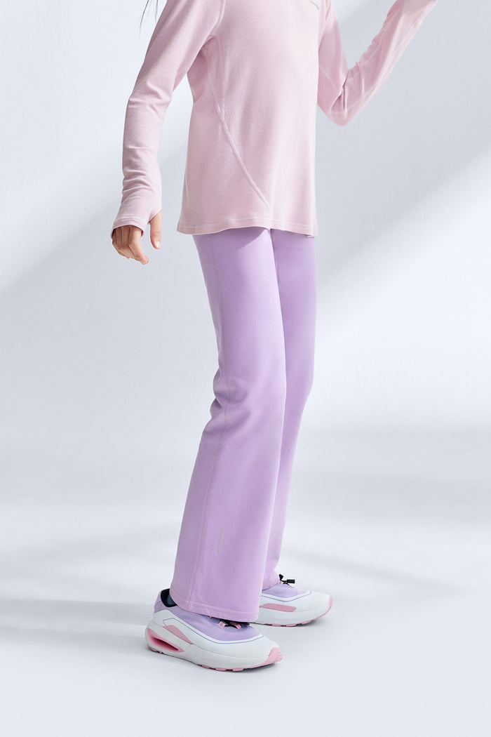 Cloudie Essential Bootcut Leggings **Grape Gray Purple**