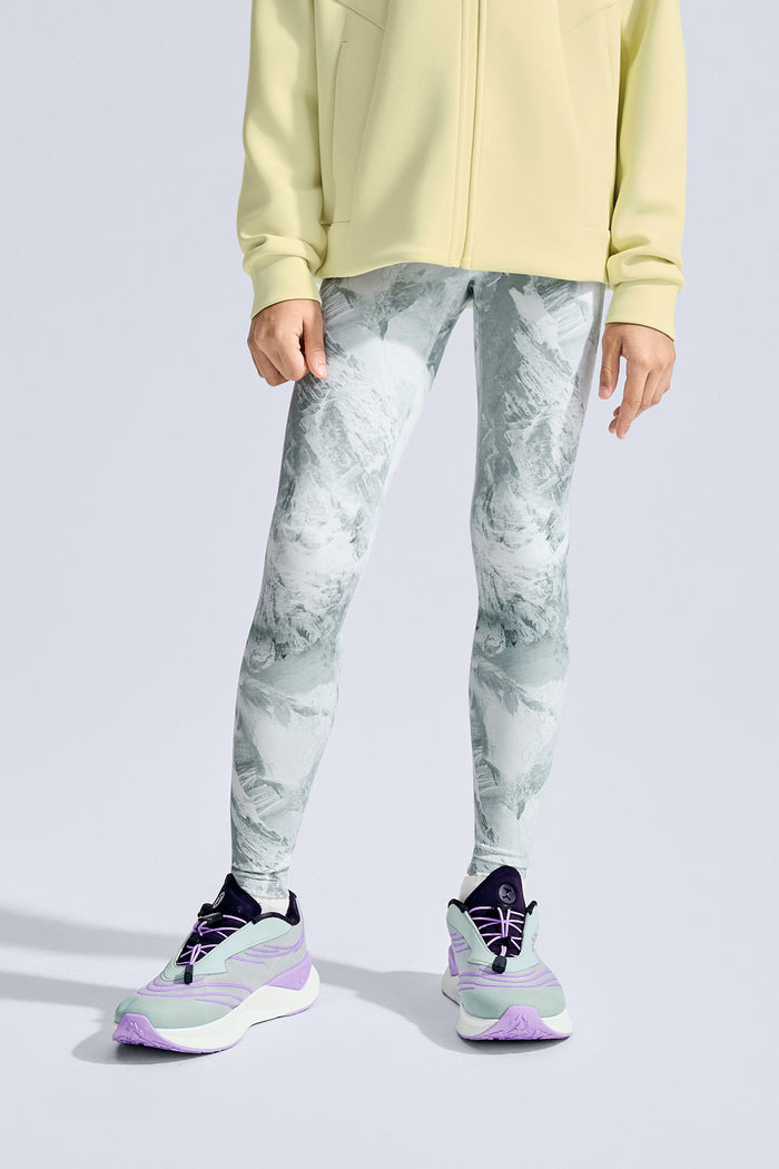 Cloudie Essential Printed Leggings **Mountain Sound White**
