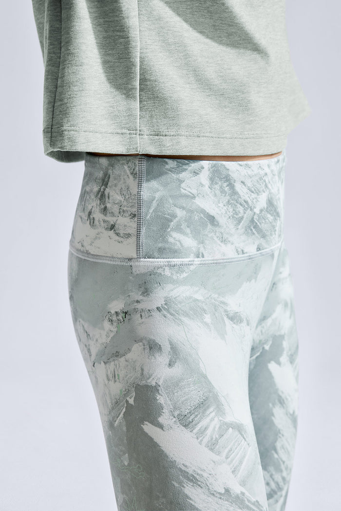 Cloudie Essential Printed Leggings **Mountain Sound White**