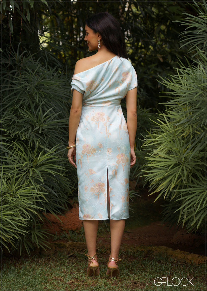 Cold Shoulder Midi Dress - 090526