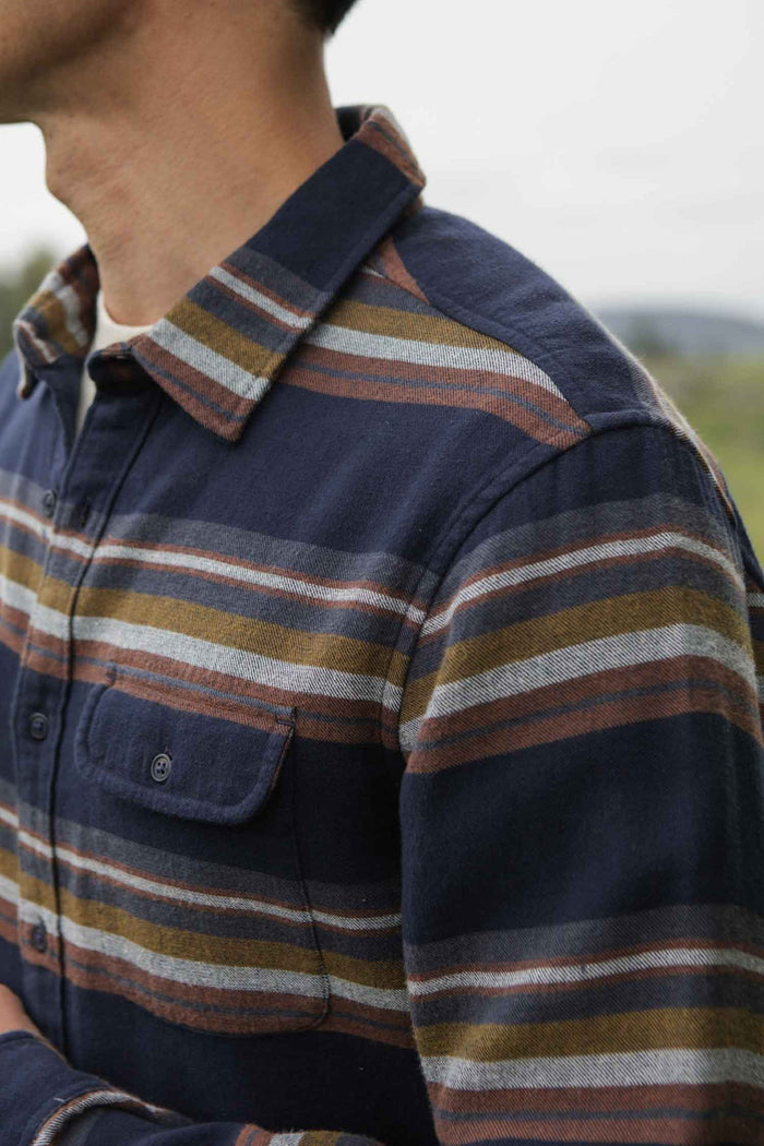Cole Slim Shirt - Coastline Stripe