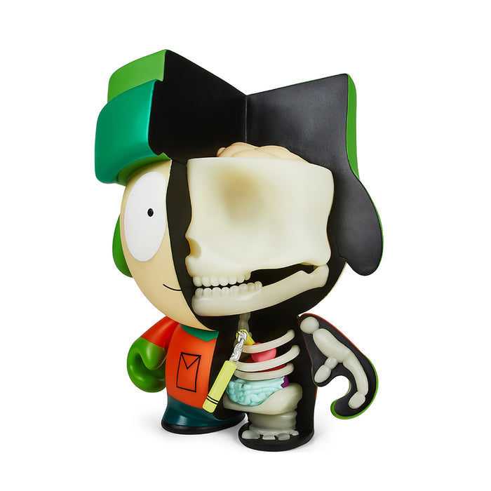 South Park Kyle Anatomy glow-in-the-dark vinyl art figure by Kidrobot, 8-inch limited edition of 300, detailed collectible toy.
