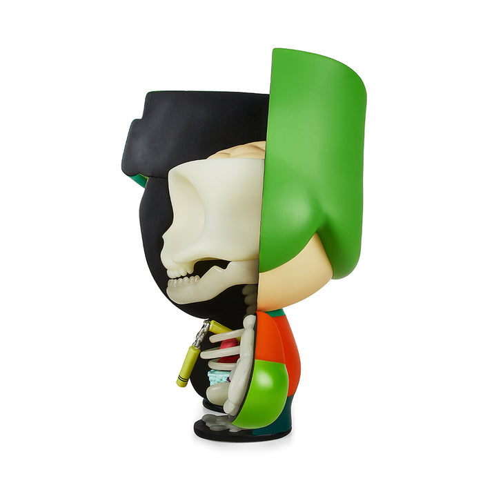 South Park Kyle Anatomy glow-in-the-dark vinyl art figure, 8-inch limited edition by Kidrobot, featuring detailed anatomy design.