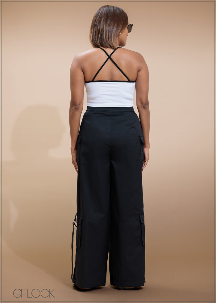Contrast Detailed Rib Top