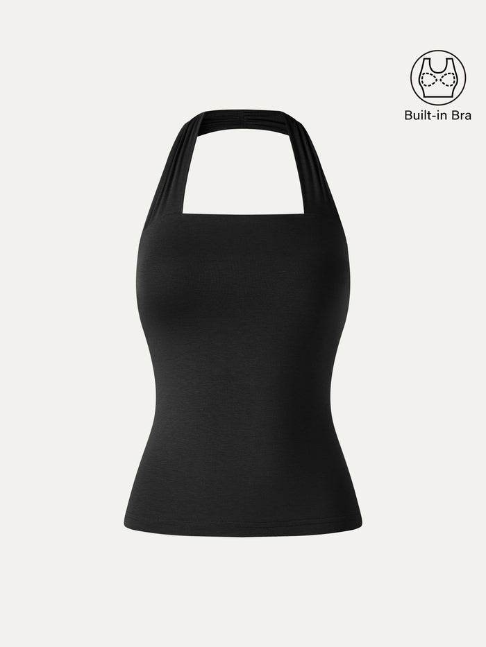 OGLmove CoolTouch Halter Going-Out Bra Top Black XS