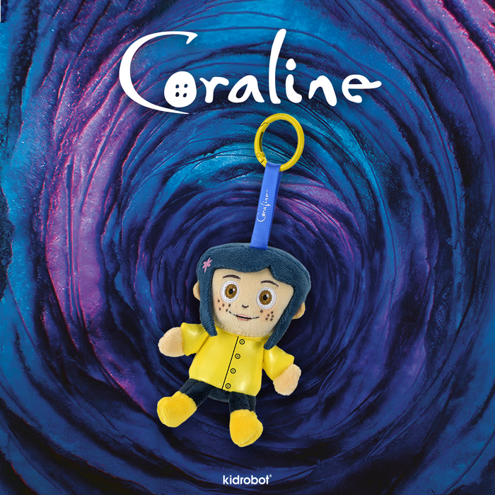 Coraline plush charm by Coraline featuring a soft, detailed plush character from the Coraline collection on a mobile display.