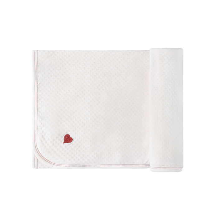 Cotton - Embroidered Heart and Star Collection - Blanket