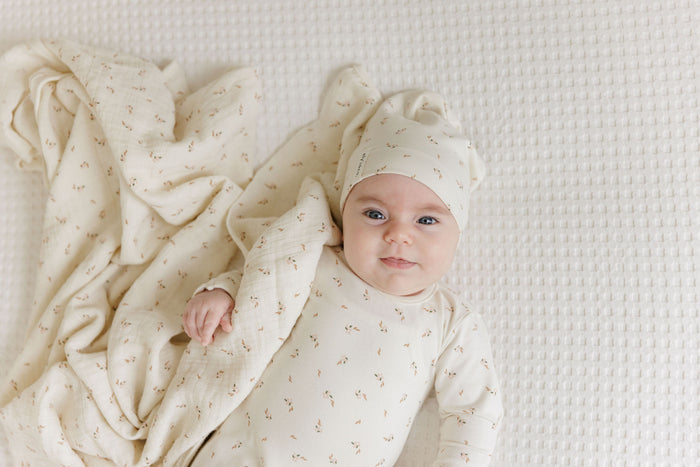Cotton - Printed Floral - Muslin swaddle