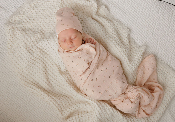 Cotton - Printed Floral - Muslin swaddle