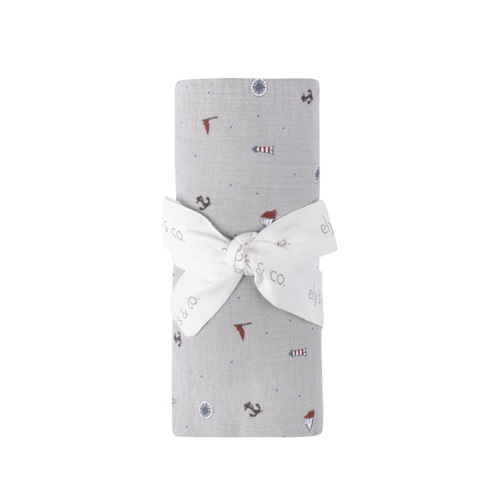 Cotton - Printed Nautical Collection - Muslin Swaddle