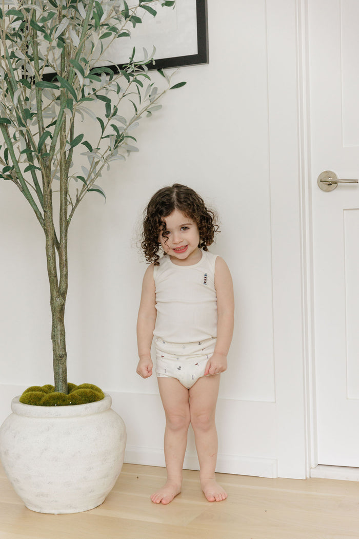 Cotton - Printed Nautical Collection - Tee & Bloomer
