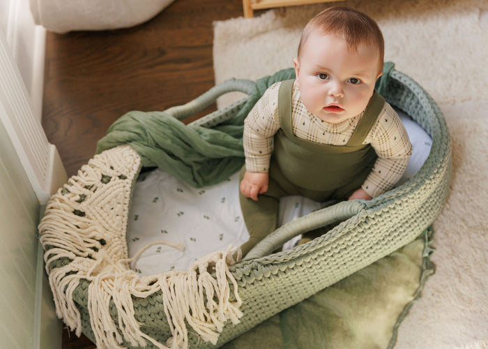 Cotton Floral Plaid Collection - Bodysuit + Overalls