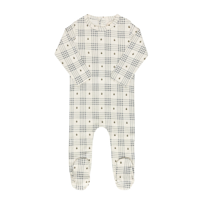 Cotton Floral Plaid Collection - Footie