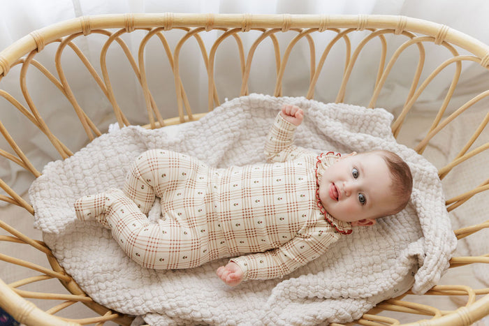 Cotton Floral Plaid Collection - Muslin Swaddle
