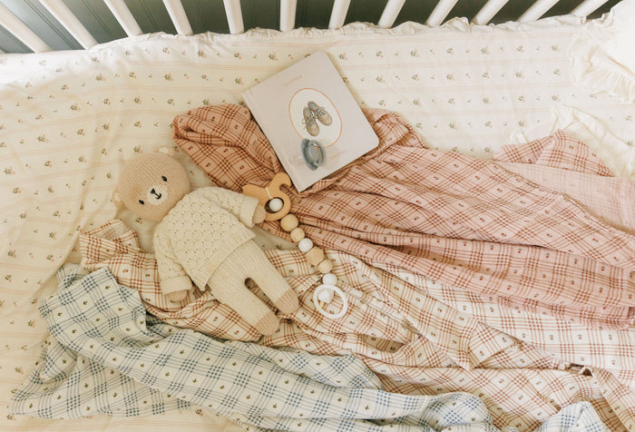 Cotton Floral Plaid Collection - Muslin Swaddle