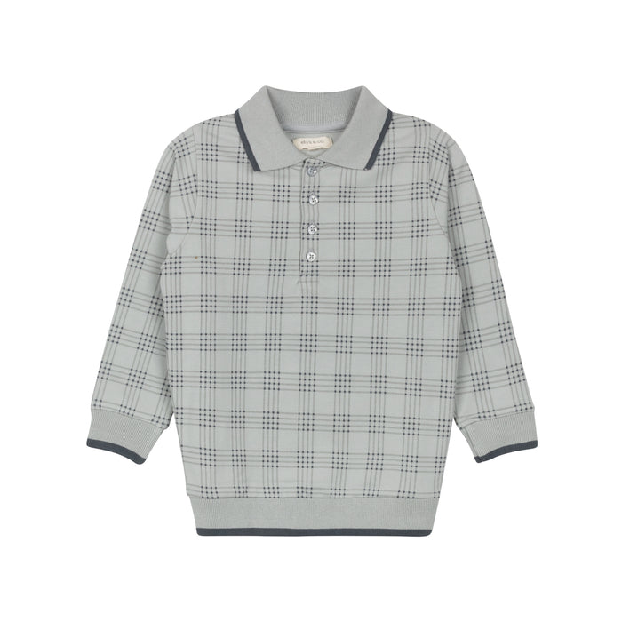 Cotton Floral Plaid Collection - Polo Sweatshirt