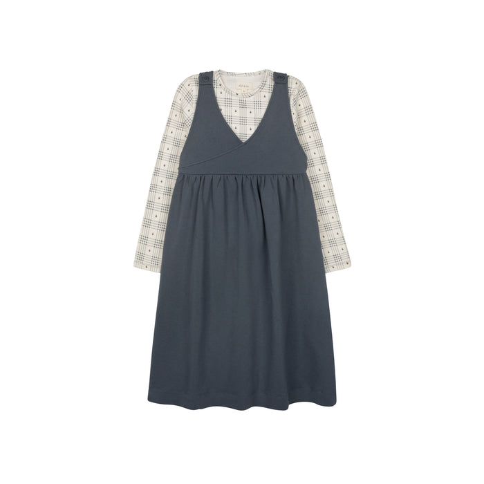 Cotton Floral Plaid Collection - Ruffle Neck Tee