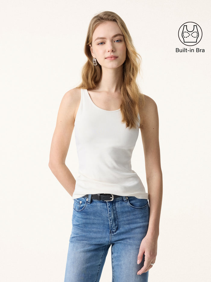 OGLmove Lyocell U-Neck Bra Tank Ivory XS