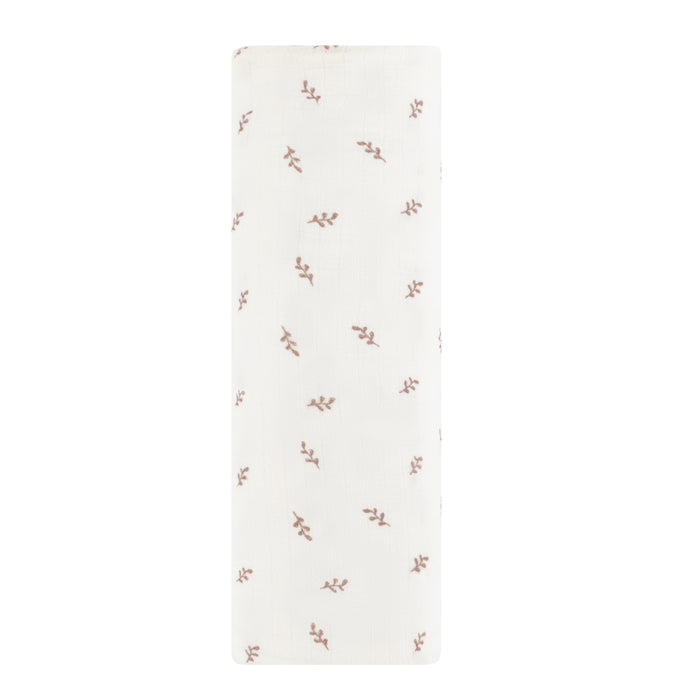 Cotton Muslin Swaddle Blanket - Lavender Leaf