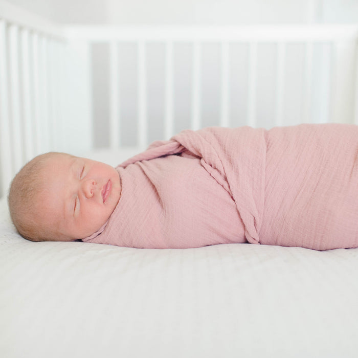 Cotton Muslin Swaddle Blanket - Petal Pink
