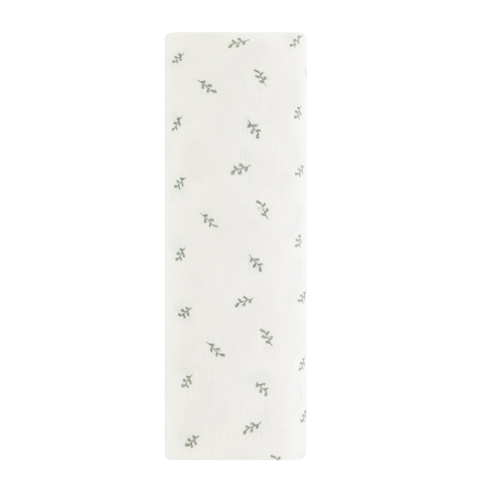 Cotton Muslin Swaddle Blanket - Sage Leaf