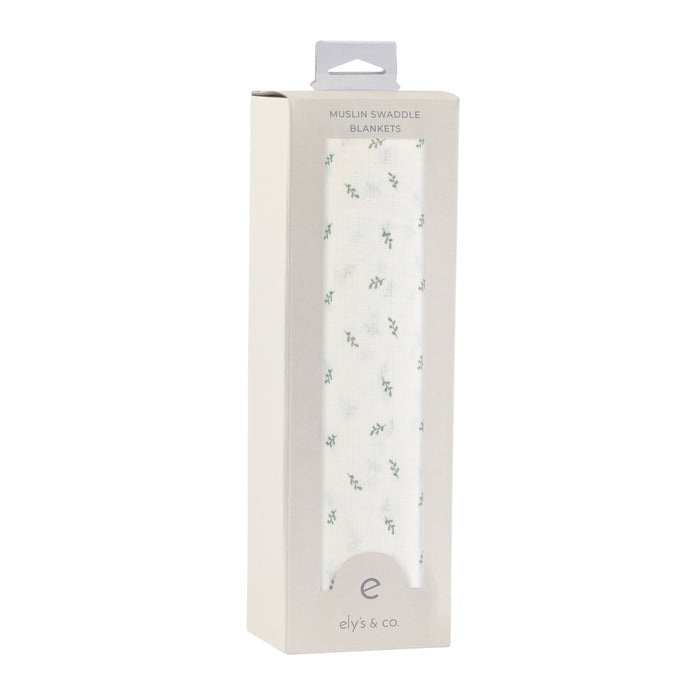 Cotton Muslin Swaddle Blanket - Sage Leaf
