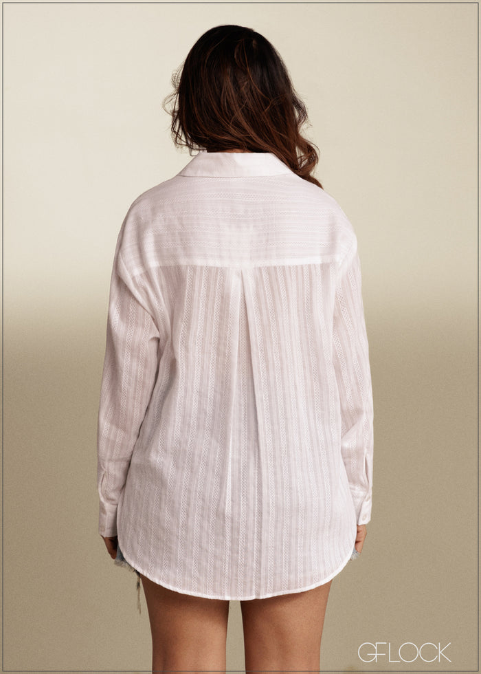 Cotton Oversized Shirt - women’s top alternate view - GFLOCK Sri Lanka
