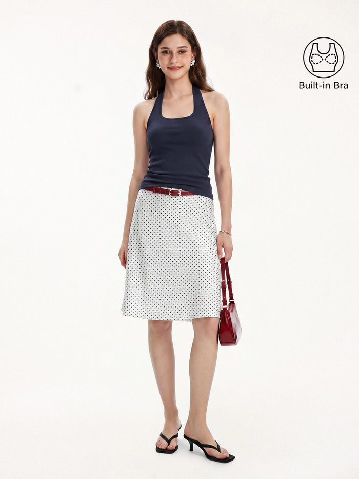 OGLmove Cotton Square Halter Neck Bra Tank