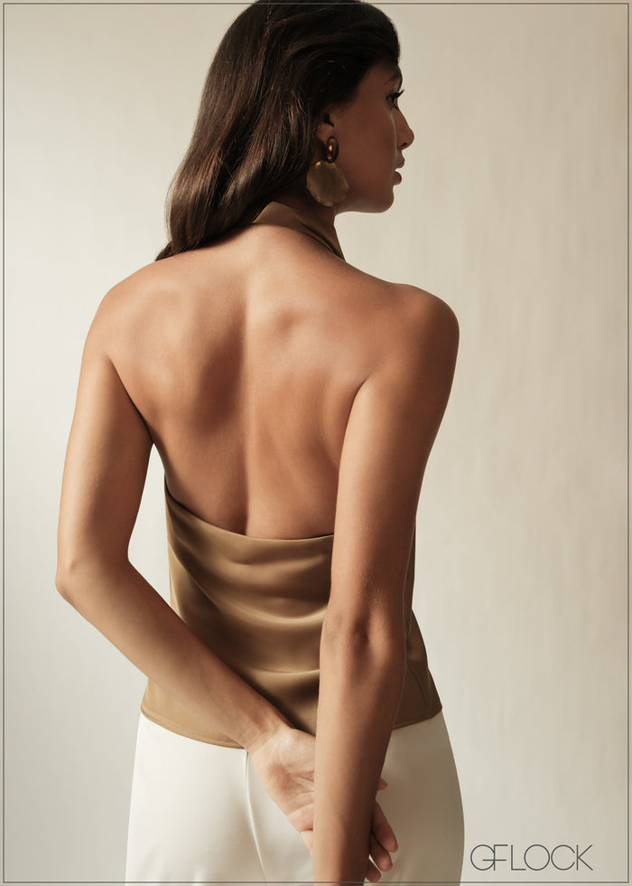 Cowl Neck Halter Top - 190626