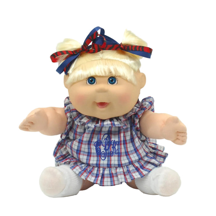 CPW1003-Romper Plaid Red/Blue