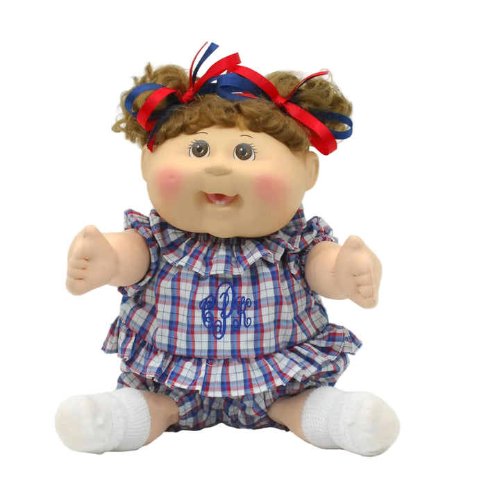 CPW1092-Romper Plaid Red/Blue